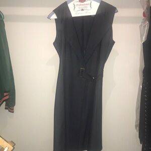 Calvin Klein Navy Sleeveless Midi Dress